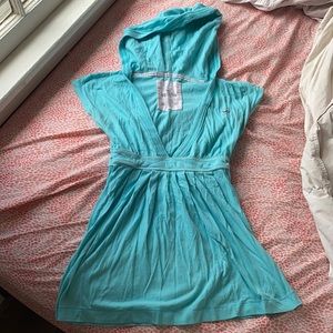 Y2k babydoll hollister bright blue top w hood